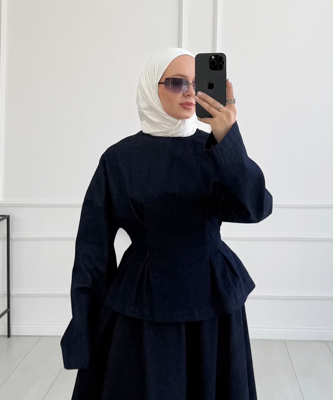 طقم جينز تنورة تركي